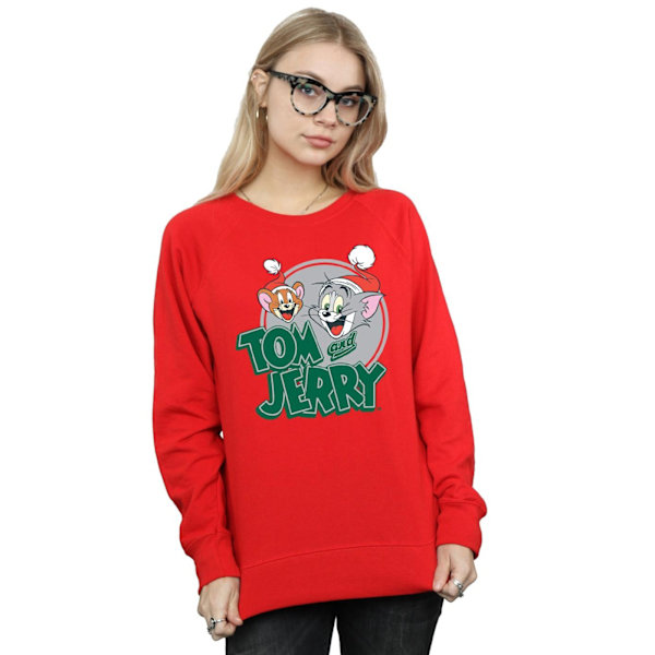 Tom And Jerry Dam/Damer Julhälsningar Sweatshirt M Röd Red M