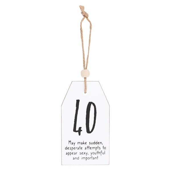 Something Different Milestone 40-årsdag Hängande Sentiment S White/Black One Size