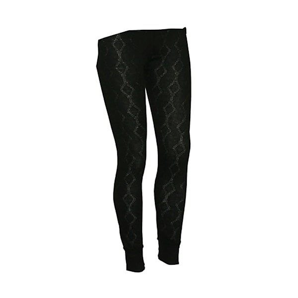 Dam/Kvinnors Termiska Kläder Långa Johns Polyviskos Sortiment (Brittisk Black Hip Fit: 30-32inch (8-10)