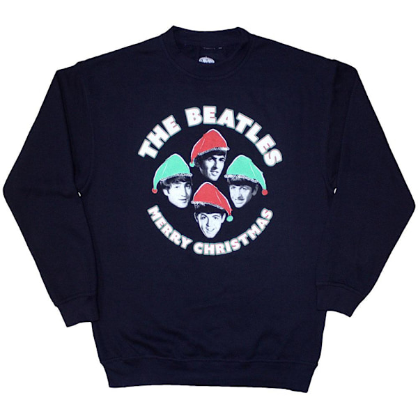The Beatles Unisex Vuxen Julhattar Sweatshirt S Marinblå Navy Blue S