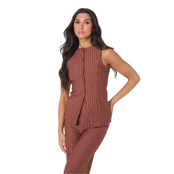 I Saw It First Dam/Dam Pinstripe Västset 12 UK Rost Rust 12 UK