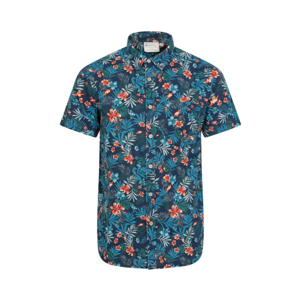 Mountain Warehouse Tropical Floral Kortärmad Skjorta XXL för män Navy XXL