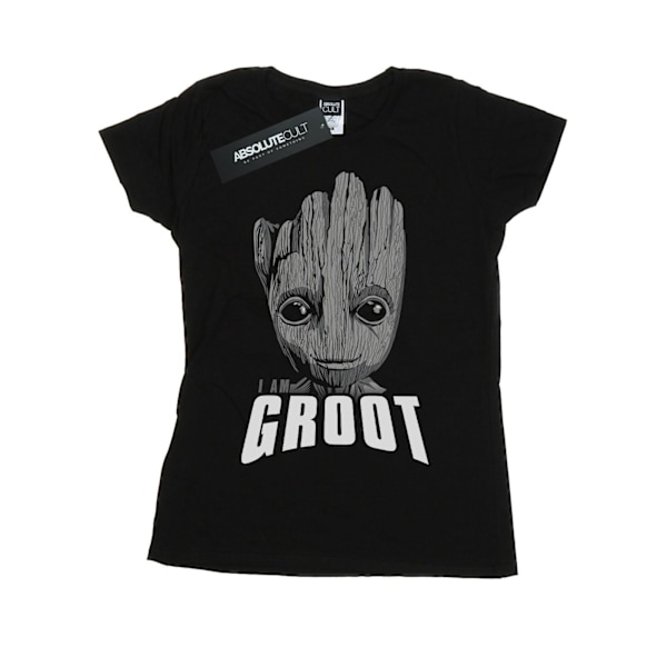 Marvel Dam/Kvinnor Guardians Of The Galaxy Groot Ansikte Bomull Black L