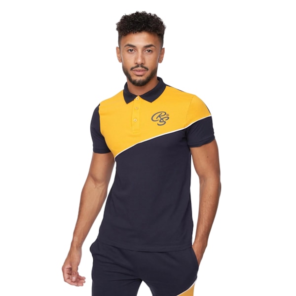 Crosshatch Mens Ventamoore Polo och Shorts Set M Marinblå/Gul Navy/Yellow M