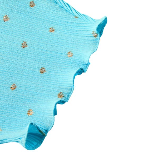 Never Fully Dressed Dam/Dam Tilly Polka Dot Plisse Maxiklänning Blue 8 UK