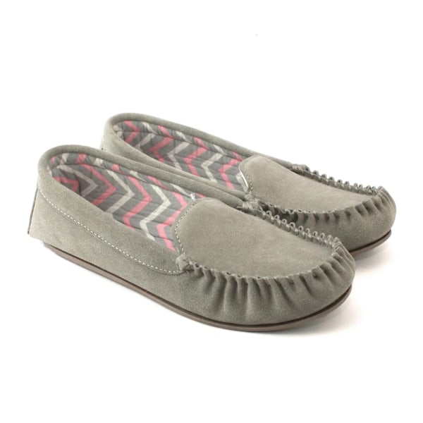 Eastern Counties Leather Dam/Dam Ffion Mockasiner i mocka 7 Grey 7 UK