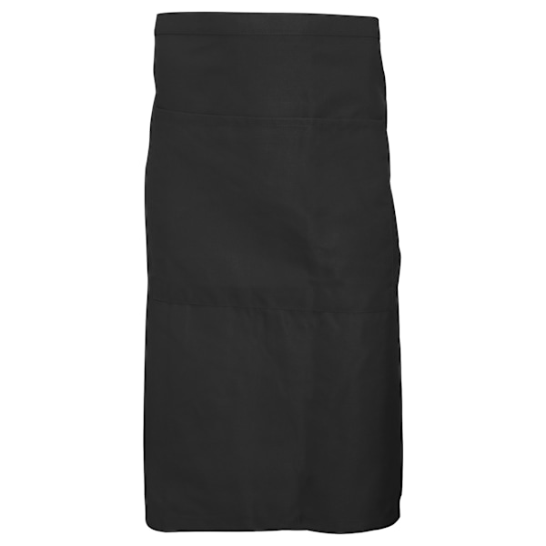 Dennys Unisex Catering Midjeförkläde med Ficka (2-pack) Black One Size