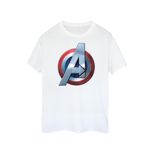 Avengers T-shirt med logotyp 3D för dam/dam L Vit White L