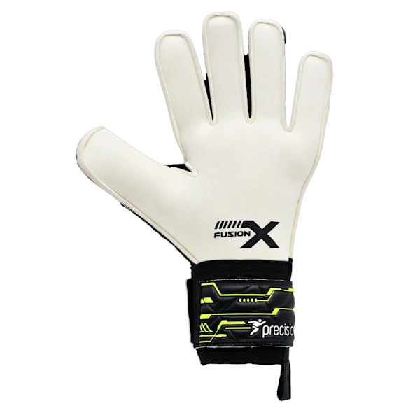 Precision Fusion X Målvaktshandskar för Barn/Ungdomar med Platt Skärning och Fingerskydd White/Black/Neon Green 2