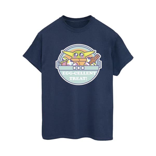Star Wars Dam/Kvinnor The Mandalorian Eggcellent Easter Cotto Navy Blue 3XL