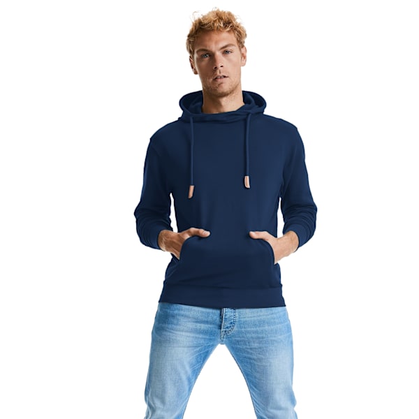 Russell Vuxen Unisex Ren Ekologisk Hög Krage Luva Tröja French Navy 3XL