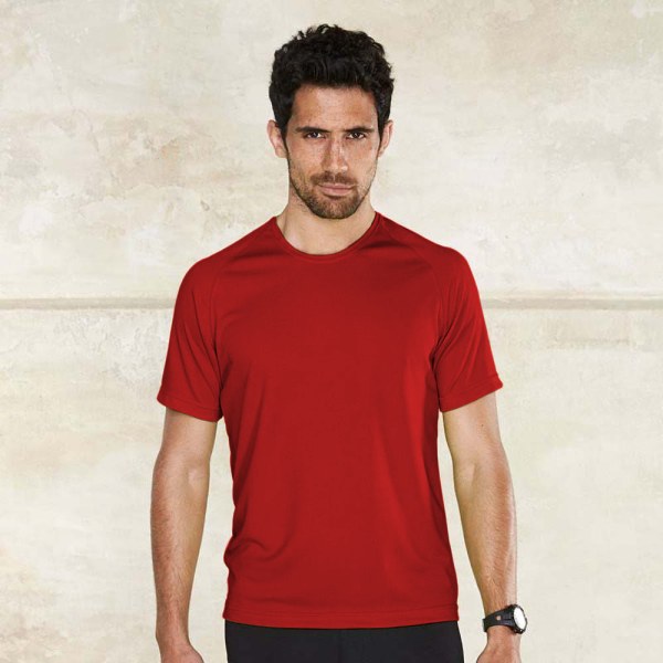 Kariban Mens Proact Sport / Tränings T-shirt L Röd Red L