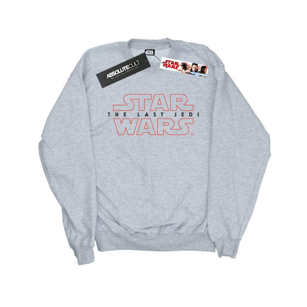 Star Wars Girls The Last Jedi Logo Sweatshirt 5-6 år Sport Sports Grey 5-6 Years