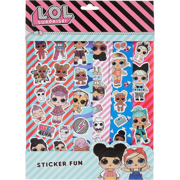 LOL Surprise Fun Characters Sticker Sheet (Pack of 5) One Size Multicoloured One Size