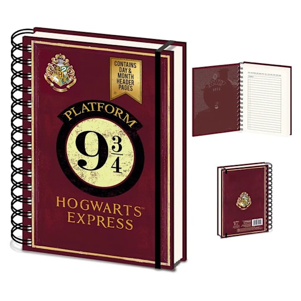 Harry Potter Platform 9 3/4 A5 anteckningsbok 1,8 cm x 21 cm x 15,5 cm B Burgundy 1.8cm x 21cm x 15.5cm
