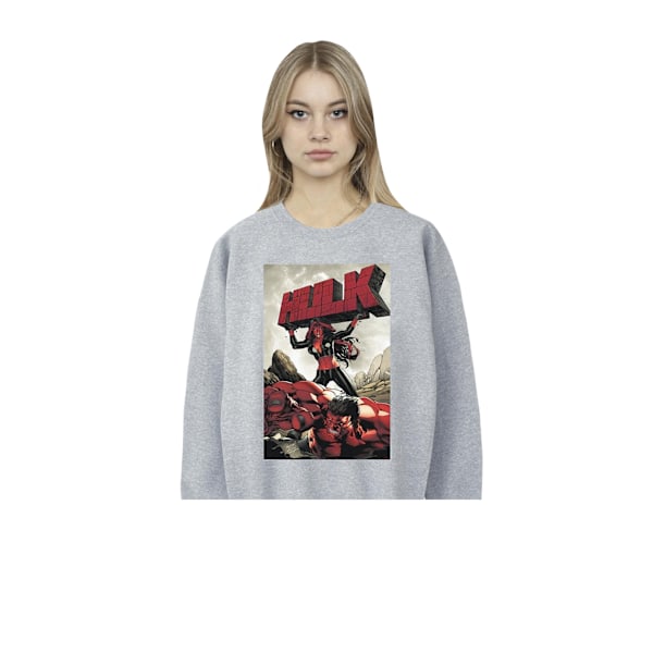 Marvel Damröd Hulk Cover Sweatshirt XXL Sports Grey Sports Grey XXL