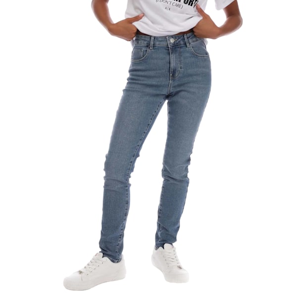 Vero Moda Dam/Dam Elly Mellanhög Midja Stuprörsjeans 6 UK R Denim Denim 6 UK R