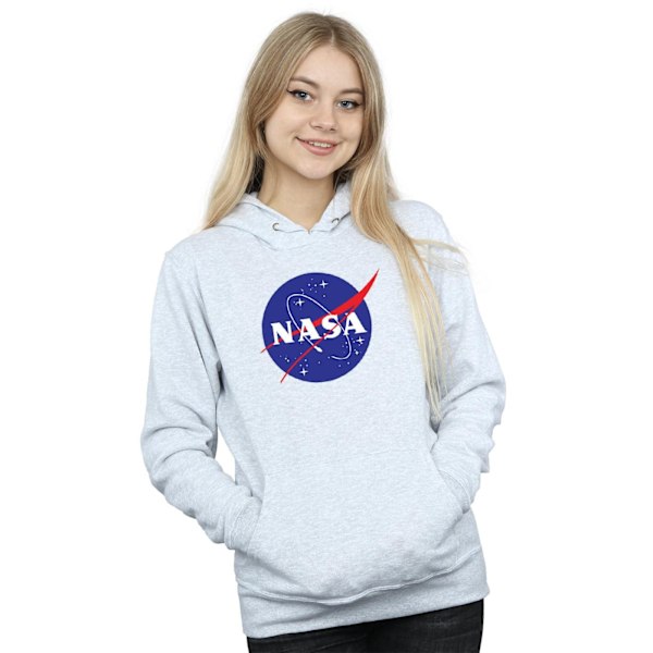 NASA Dam/Kvinnor Insignia Logo Hoodie S Heather Grey Heather Grey S