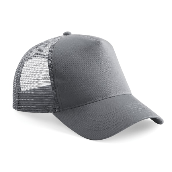 Beechfield Mens Half Mesh Trucker Cap / Headwear One Size Graph Graphite Grey/Graphite Grey One Size