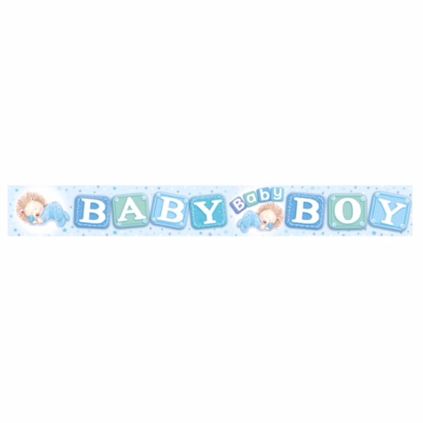 Expression Factory Baby Shower Holografisk Folie Banner One Size Light Blue One Size
