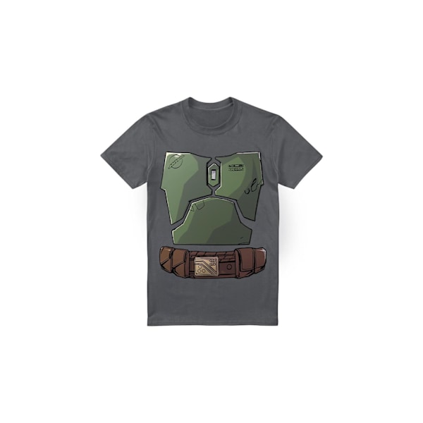 Star Wars Boba Fett Kostym T-shirt för Män XXL Kolgrå Charcoal XXL