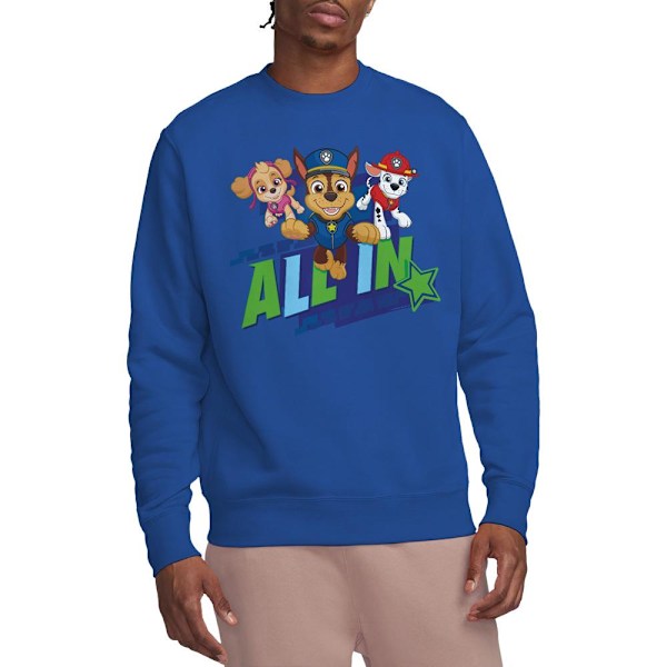 Paw Patrol Unisex Vuxen All In Sweatshirt S Kungsblå Royal Blue S