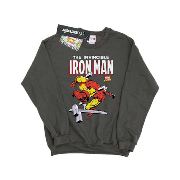 Marvel Iron Man Smash Sweatshirt M Charcoal för män Charcoal M