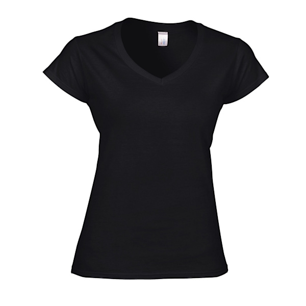 Gildan Dam/Damer Soft Touch V-ringad T-shirt XL Svart Black XL