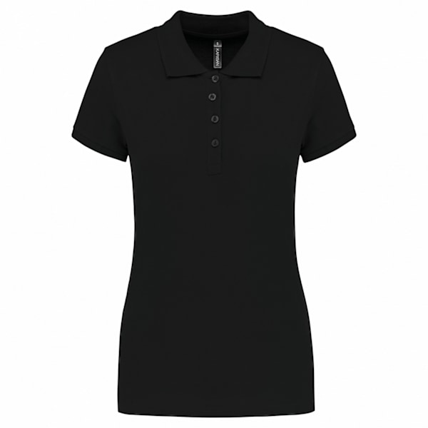 Kariban Dam/Dam Pique Poloshirt XXL Svart Black XXL