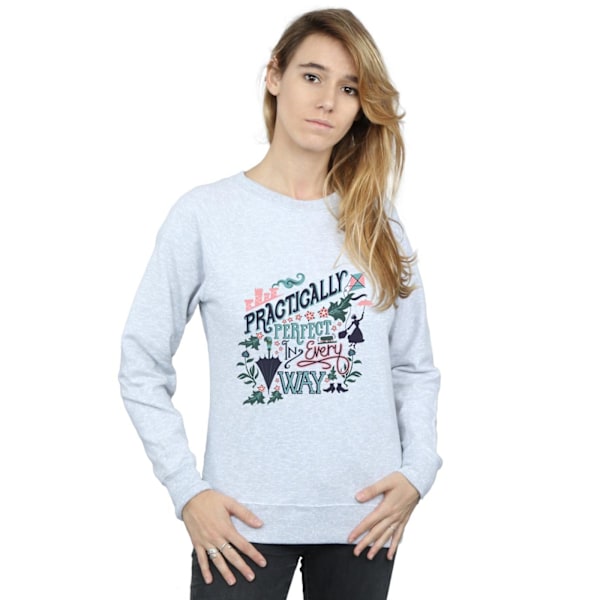 Mary Poppins Dam/Damer Praktiskt Perfekt På Alla Sätt Sweatshirt Sports Grey XXL