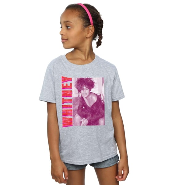 Whitney Houston Girls Whitney Pose Bomull T-shirt 7-8 år Spo Sports Grey 7-8 Years