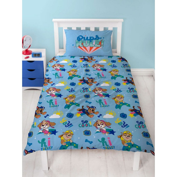 Paw Patrol Cool Påslakan Set Enkelsäng Blå Blue Single