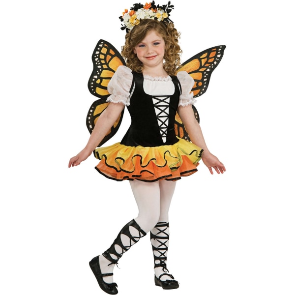 Rubiner Flickor Monark Butterfly Costume Toddler Gul/Svart/Whi Yellow/Black/White Toddler