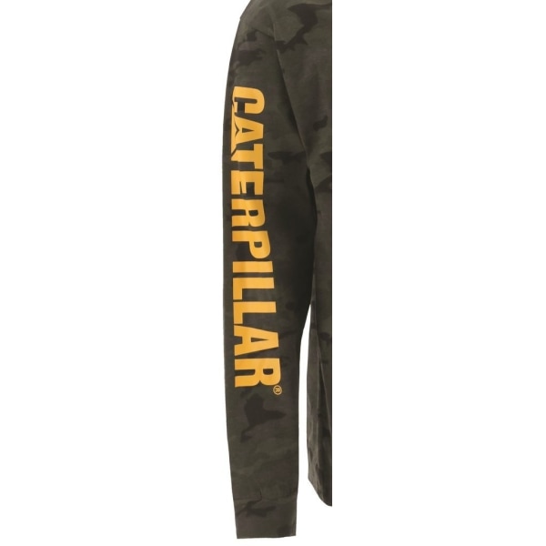 Caterpillar Mänsvarumärke Banner Camo Långärmad T-shirt LB Brown Camo L