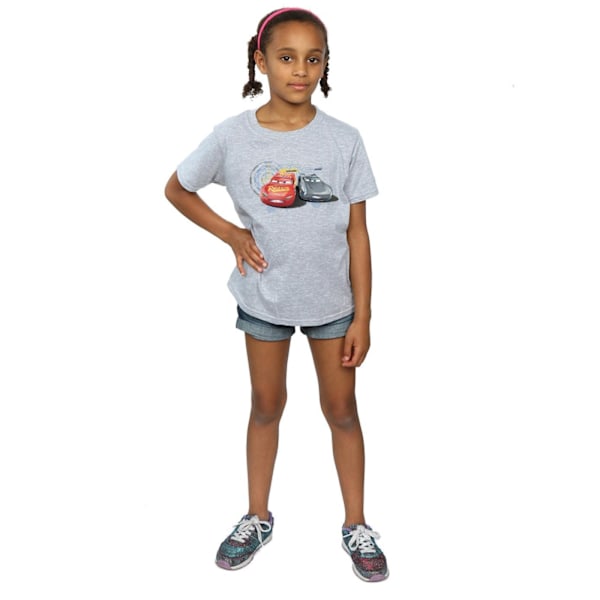 Disney Girls Cars Lightning Vs Storm Bomull T-shirt 5-6 år S Sports Grey 5-6 Years
