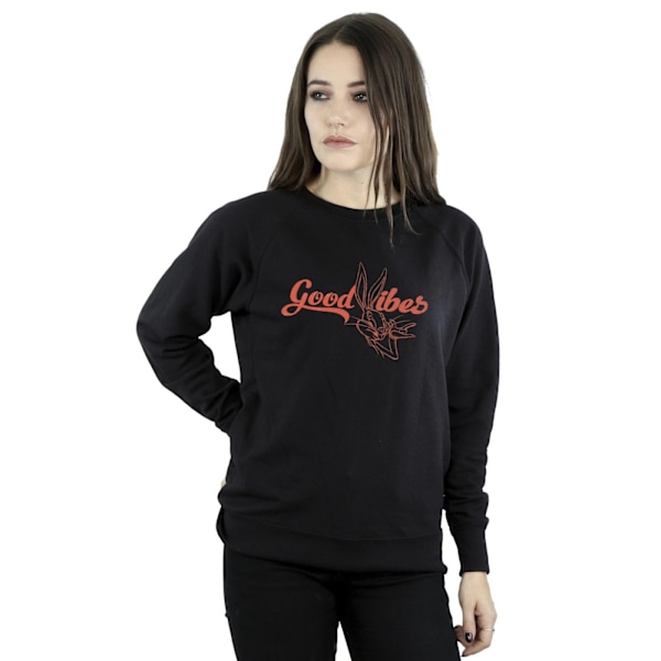 Looney Tunes Dam/Damer Bugs Bunny Good Vibes Sweatshirt M B Black M