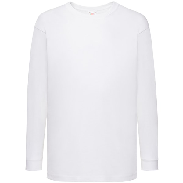 Fruit Of The Loom Barn/Barnkläder Långärmad T-shirt 14-15 Vit White 14-15