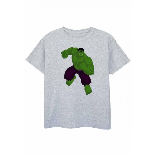 Hulk Boys T-Shirt 12-13 år Sportgrå/Grön Sports Grey/Green 12-13 Years