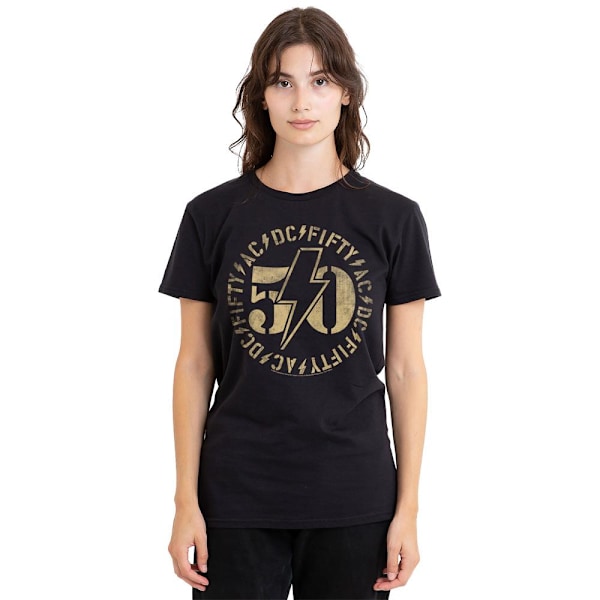 AC/DC Unisex Vuxen 50 Logotyp T-Shirt L Svart Black L