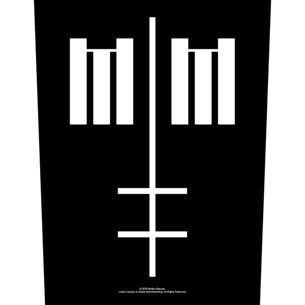 Marilyn Manson Logo Cross Patch One Size Svart/Vit Black/White One Size