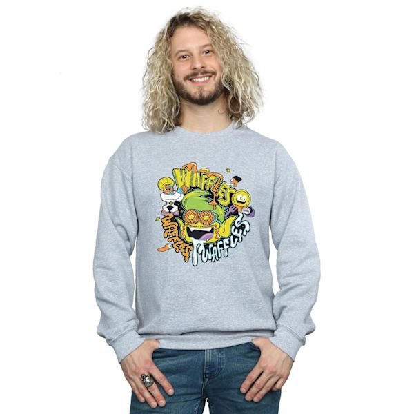 DC Comics Herr Teen Titans Go Waffle Mania Sweatshirt M Sports Sports Grey M