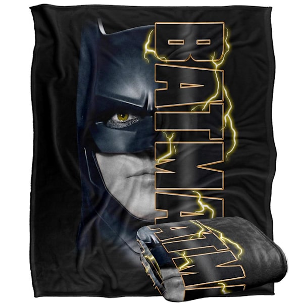 The Flash Headshot Batman Filt En Storlek Flerfärgad Multicoloured One Size