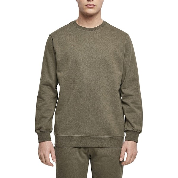Bygg ditt varumärke Herr Basic Crew Neck Sweatshirt XS Olive Olive XS