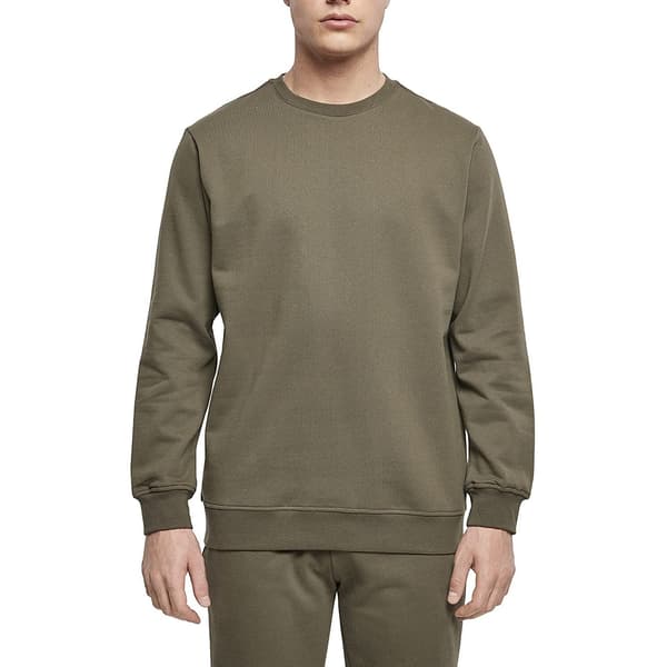 Bygg ditt varumärke Herr Basic Crew Neck Sweatshirt XXL Oliv Olive XXL
