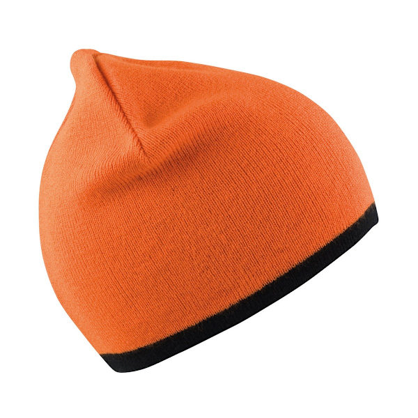 Result Winter Essentials Unisex Vändbar Fashion Mössa Bright Orange/Black One Size