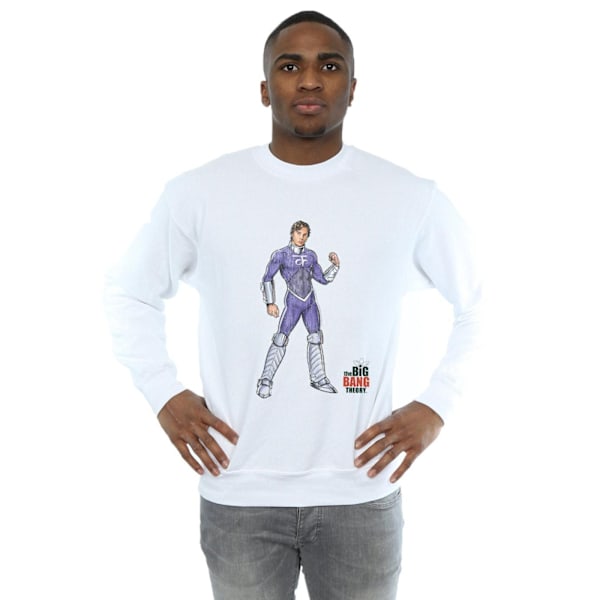 The Big Bang Theory Herr Raj Superhjälte Sweatshirt S Vit White S