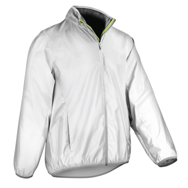 Spiro Mens Luxe Reflective Hi-Vis Jacka XXS Neon Vit Neon White XXS