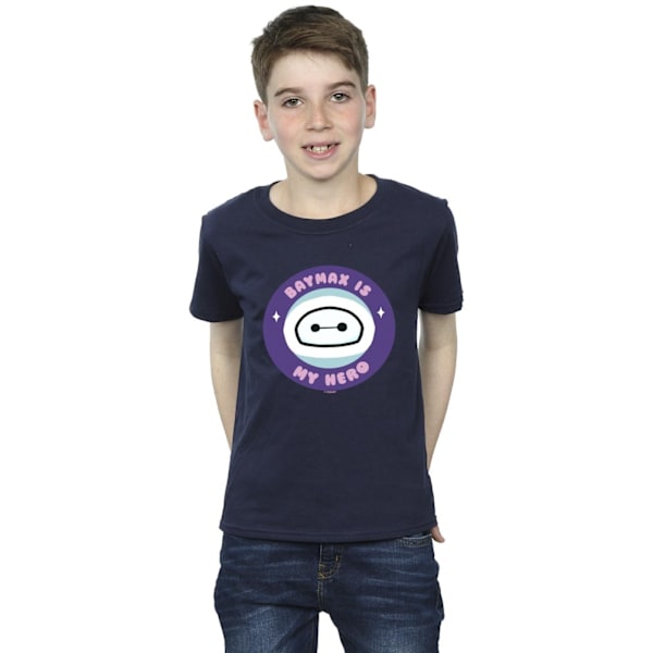 Disney Boys Big Hero 6 Baymax My Hero Pocket T-Shirt 9-11 år Navy Blue 9-11 Years