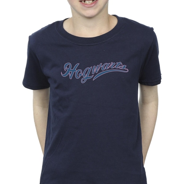 Harry Potter Boys Hogwarts Writing T-Shirt 5-6 år Marinblå Navy Blue 5-6 Years