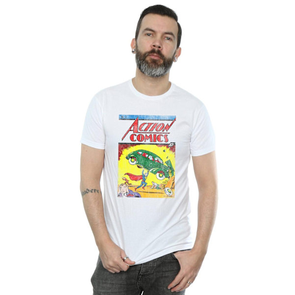 Superman Action Comics Issue 1 Cover Bomull T-shirt 3XL Vit White 3XL